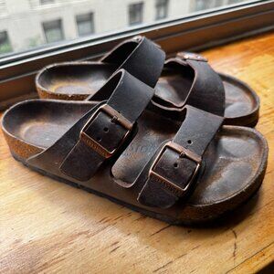 Birkenstock Arizona Habana (Dark Brown) Oiled Leather Size 36